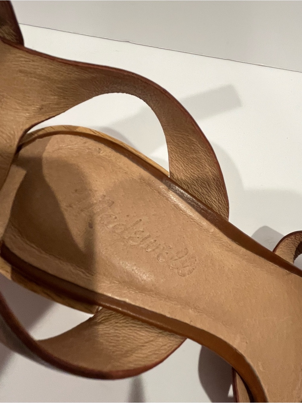 MADEWELL Brown Leather Ankle-Strap Block Heel Sandals - Picture 4 of 8